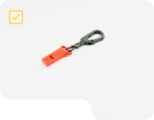 カラビナ付きホイッスル